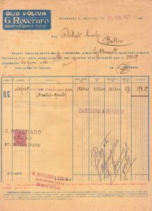 FATTURA ROVERARO 1927